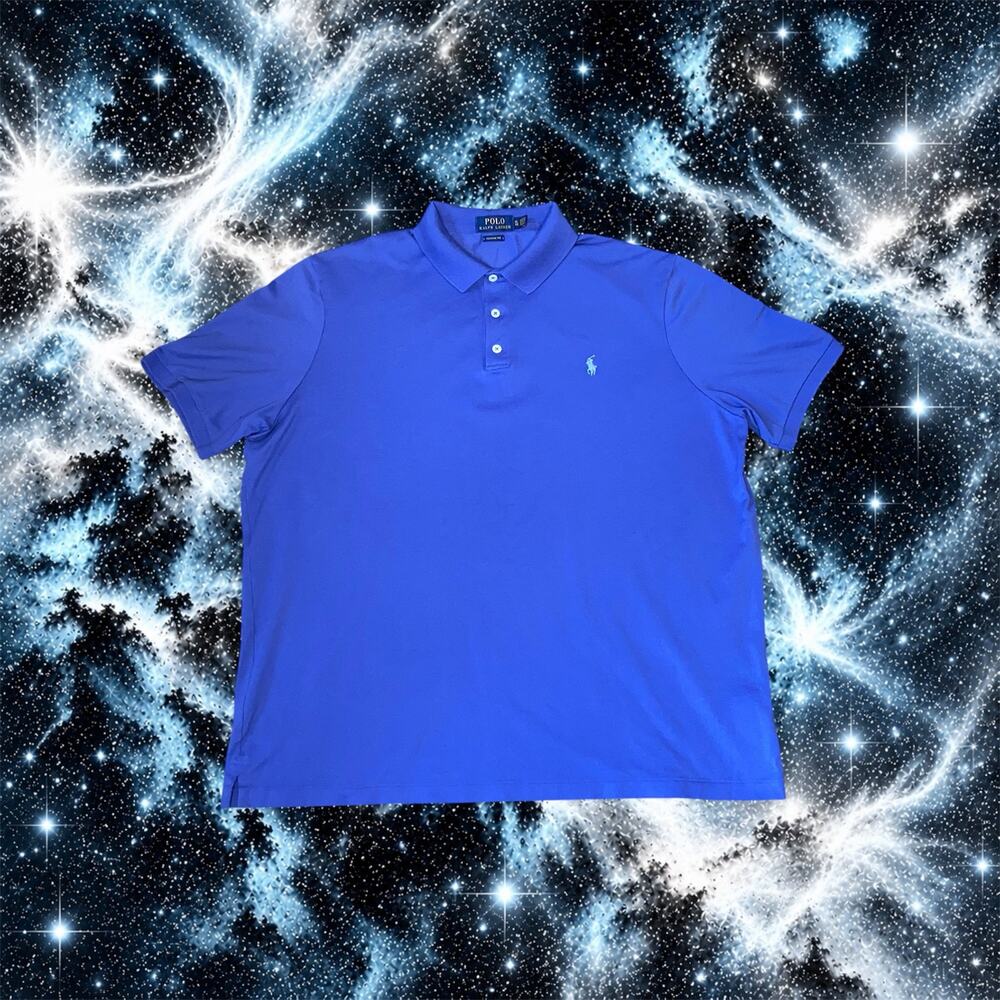 Polo Ralph Lauren Mens XL Royal Blue Short Sleeve Mesh Polo Shirt